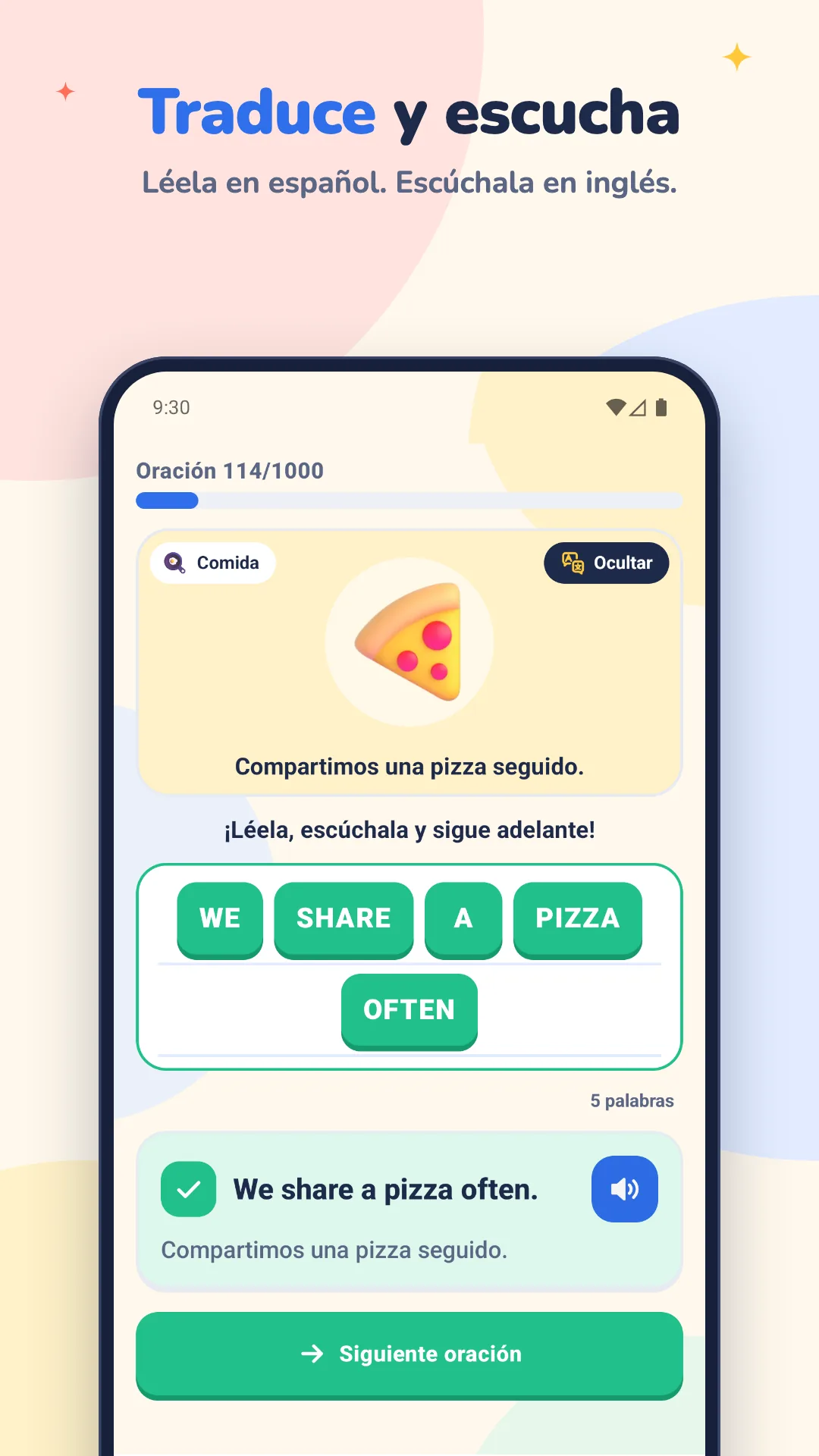 Traduce y escucha