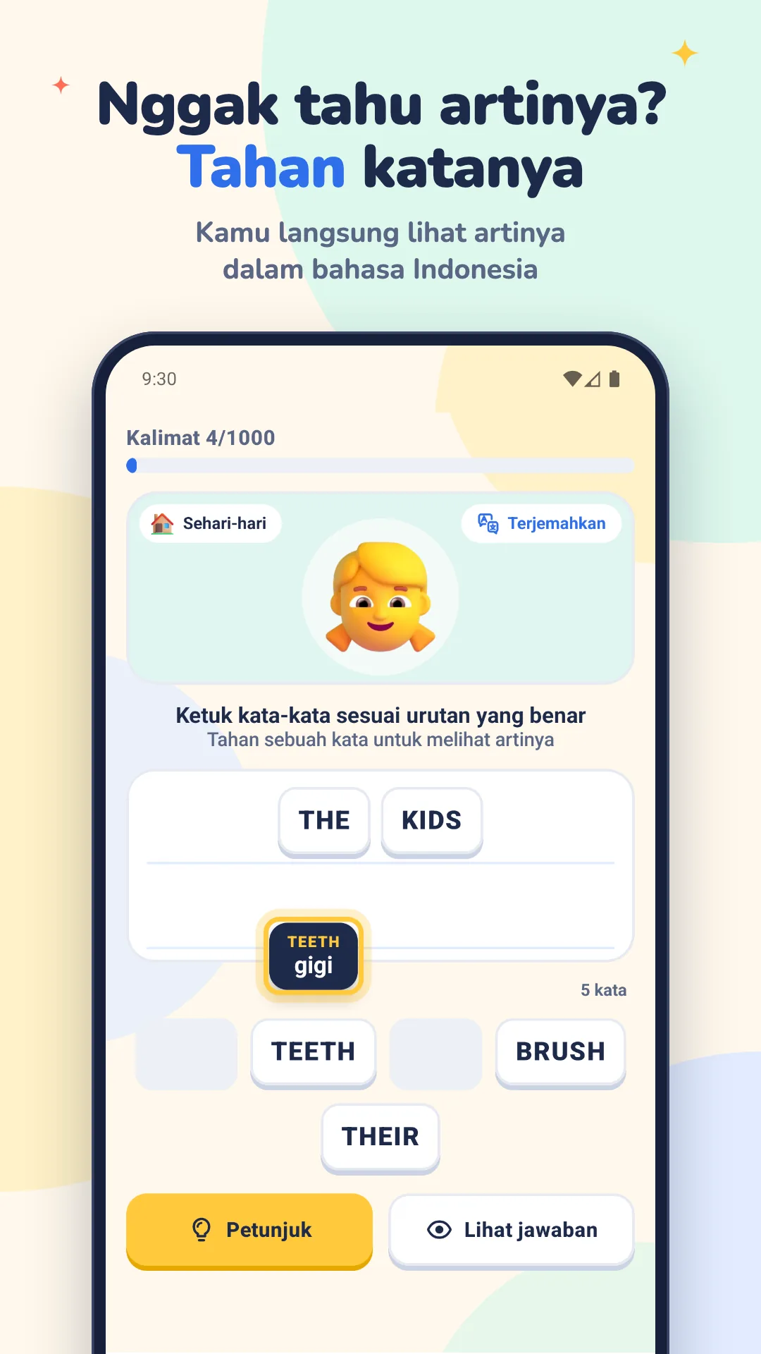 Tahan kata apa pun untuk lihat artinya