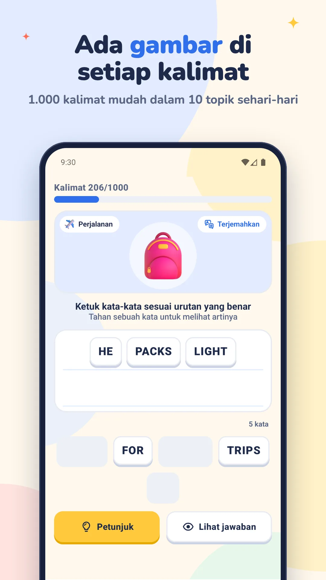 Gambar untuk setiap kalimat