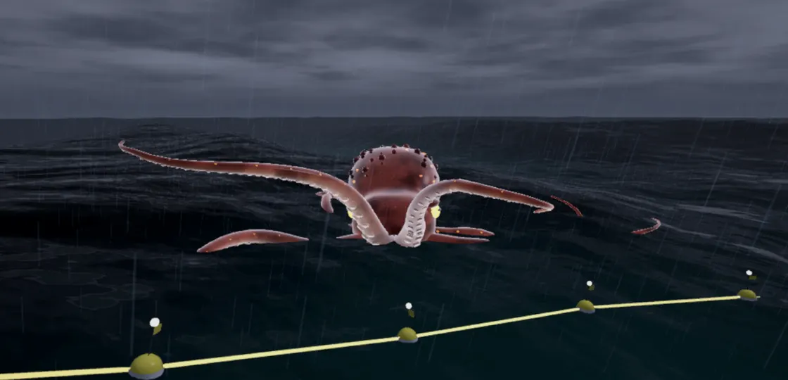 Kraken level: Outrun the giant octopus.