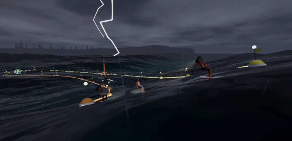 Night Storm level: Monster waves in the dark.